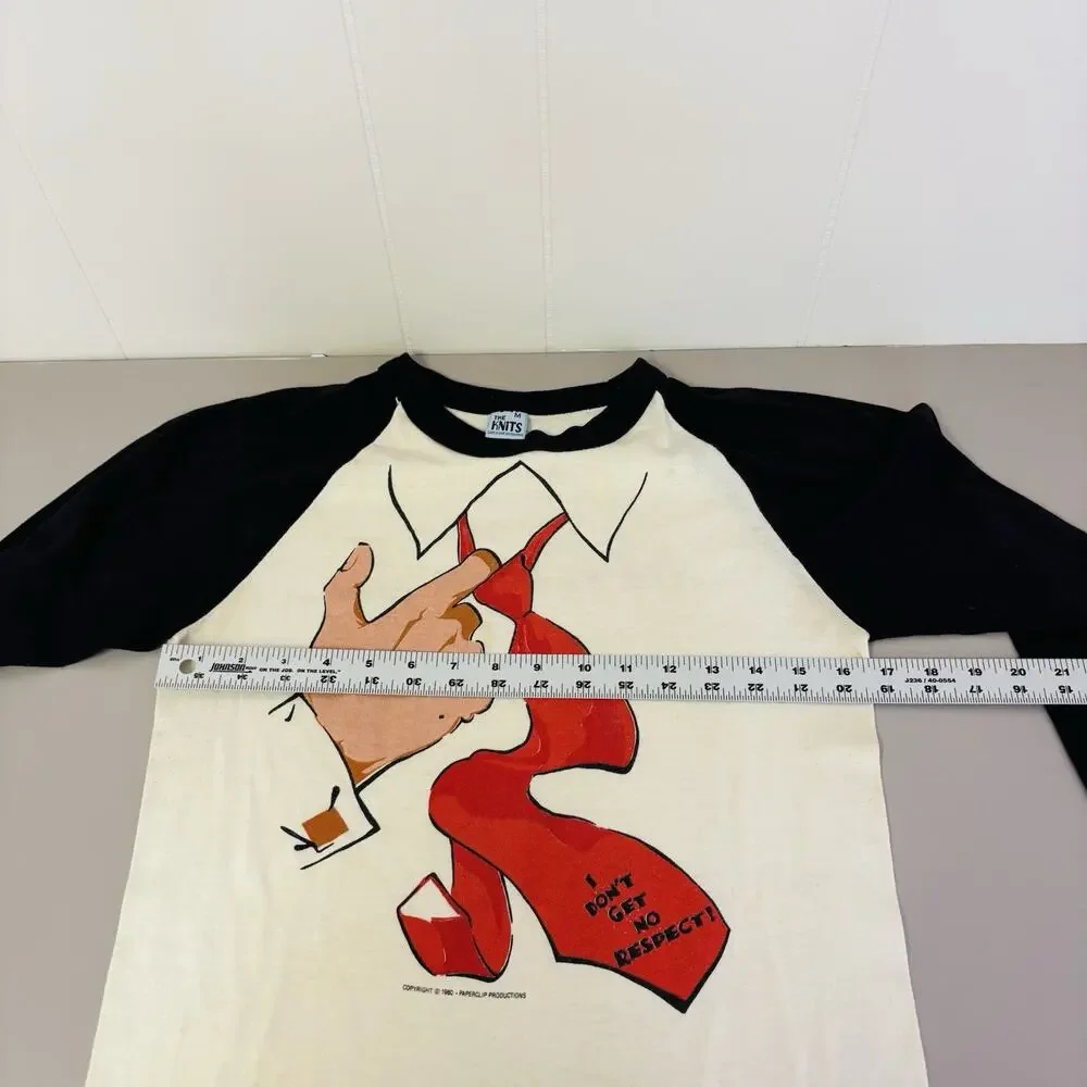 Vintage Rodney Dangerfield No Respect T Shirt Medium White Black Ragland 1980 - Picture 10 of 14